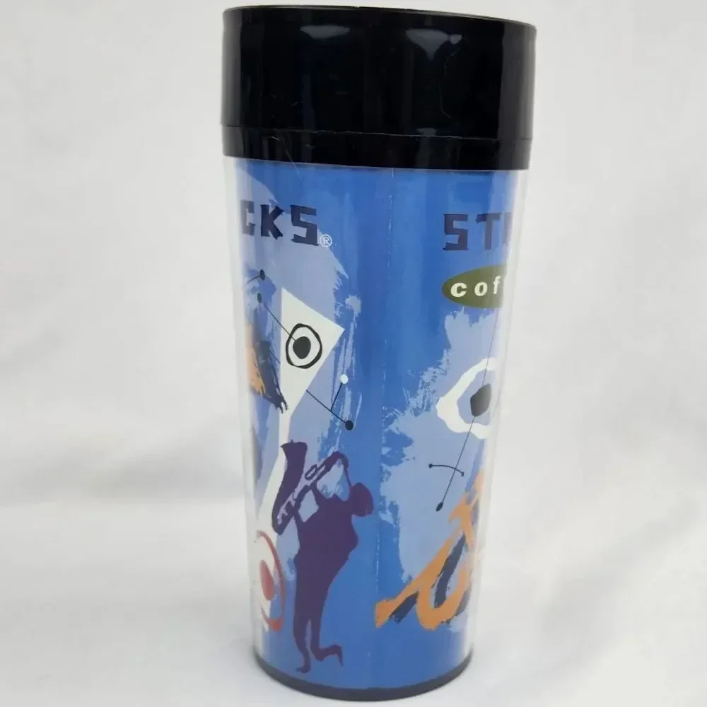 ☕️Vintage Starbucks Jazz Music Acrylic 16oz Travel Tumbler